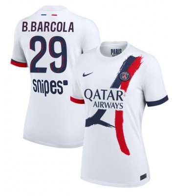 Paris Saint-Germain Bradley Barcola #29 Replika Udebanetrøje Dame 2025-26 Kortærmet
